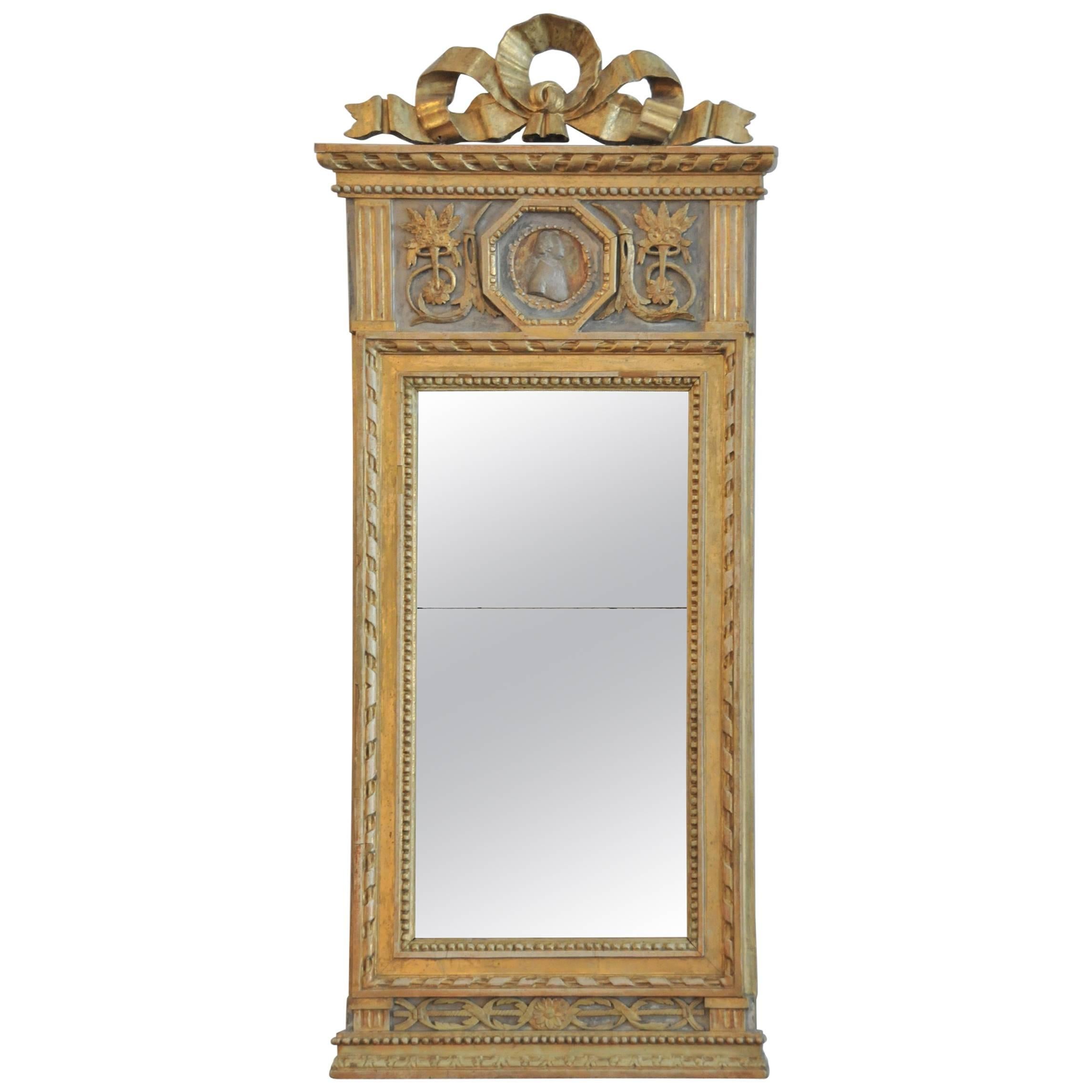Eric Wahlberg 18th Century Gustavian Mirror, Stockholm, Sweden, Dated 1792 For Sale
