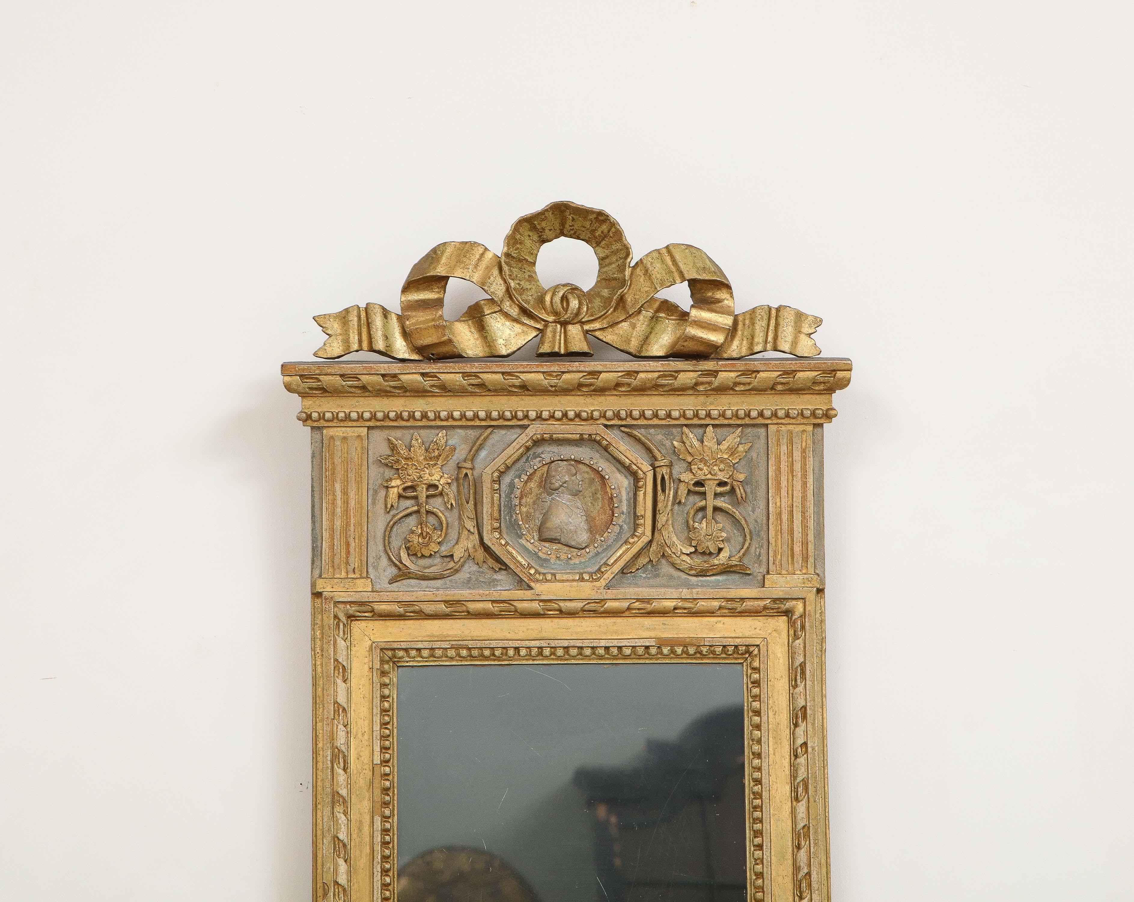 Hand-Carved Eric Wahlberg 18th Century Gustavian Mirror, Stockholm, Sweden, Dated 1792 For Sale