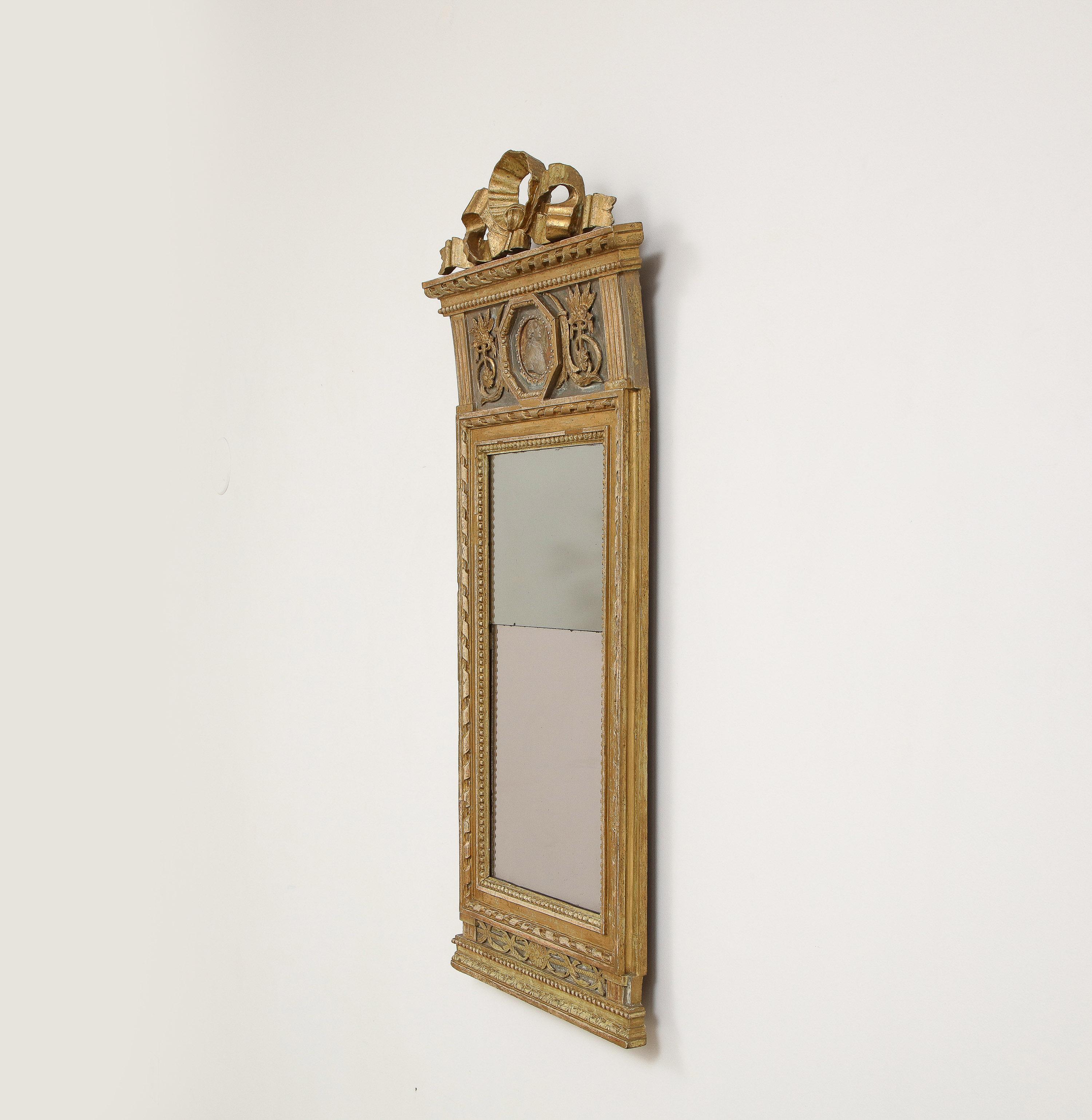 Swedish Eric Wahlberg 18th Century Gustavian Mirror, Stockholm, Sweden, Dated 1792 For Sale