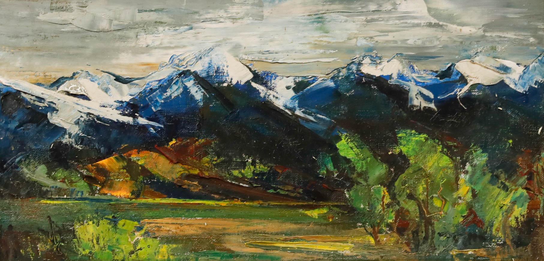 Eric Waters Gibberd (1897-1972) - American School Oil, Montana Mountains - Painting by Eric WATERS