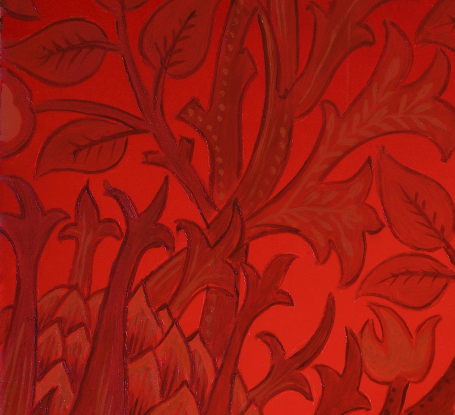 ARTICHOKE - Naturaleza muerta, Vegetal, Hiperrealismo - Still-Life Painting Rojo de Eric Wert