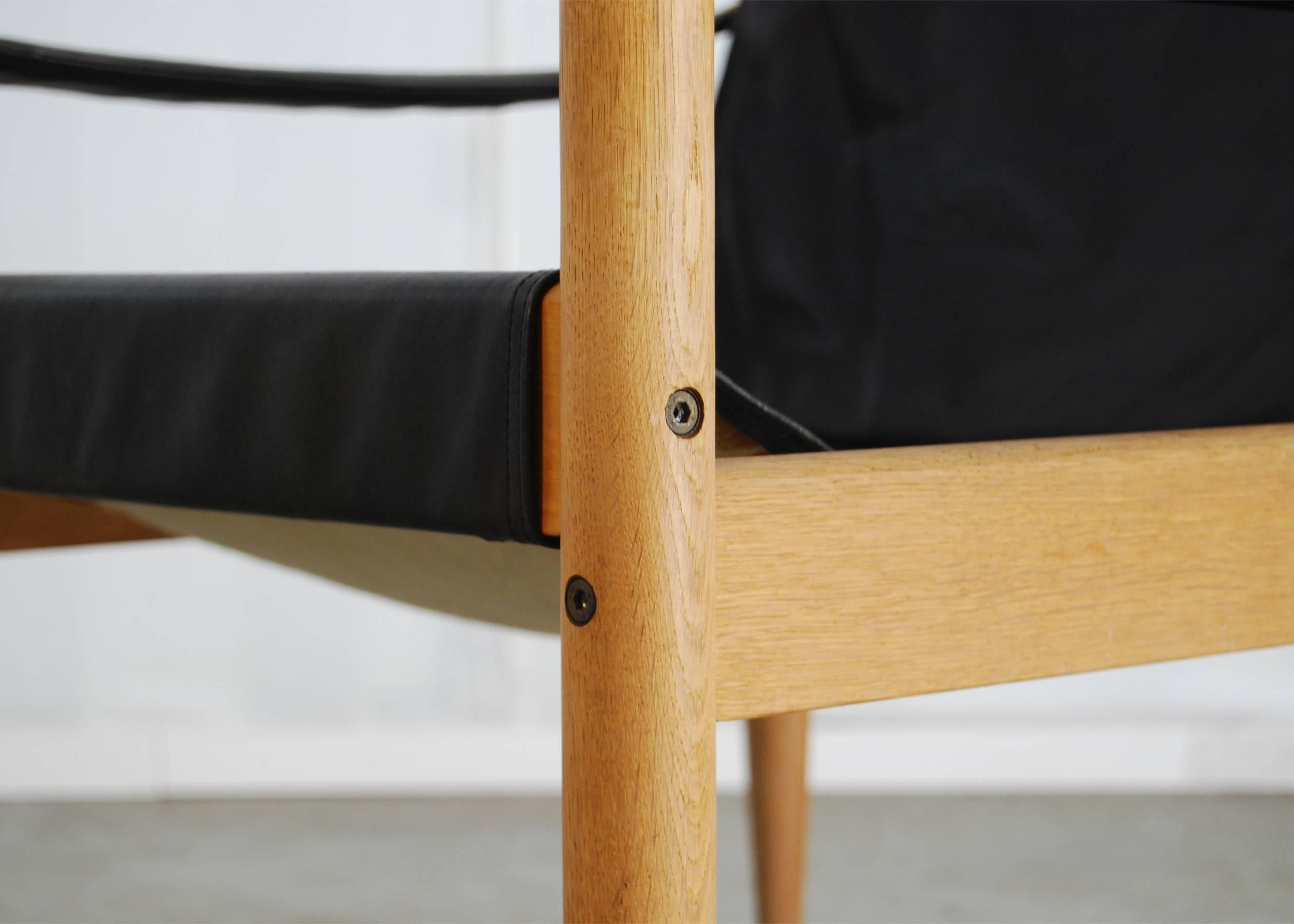 Eric Wørts Black Safari Chair for Niels Eilersen, Denmark 2