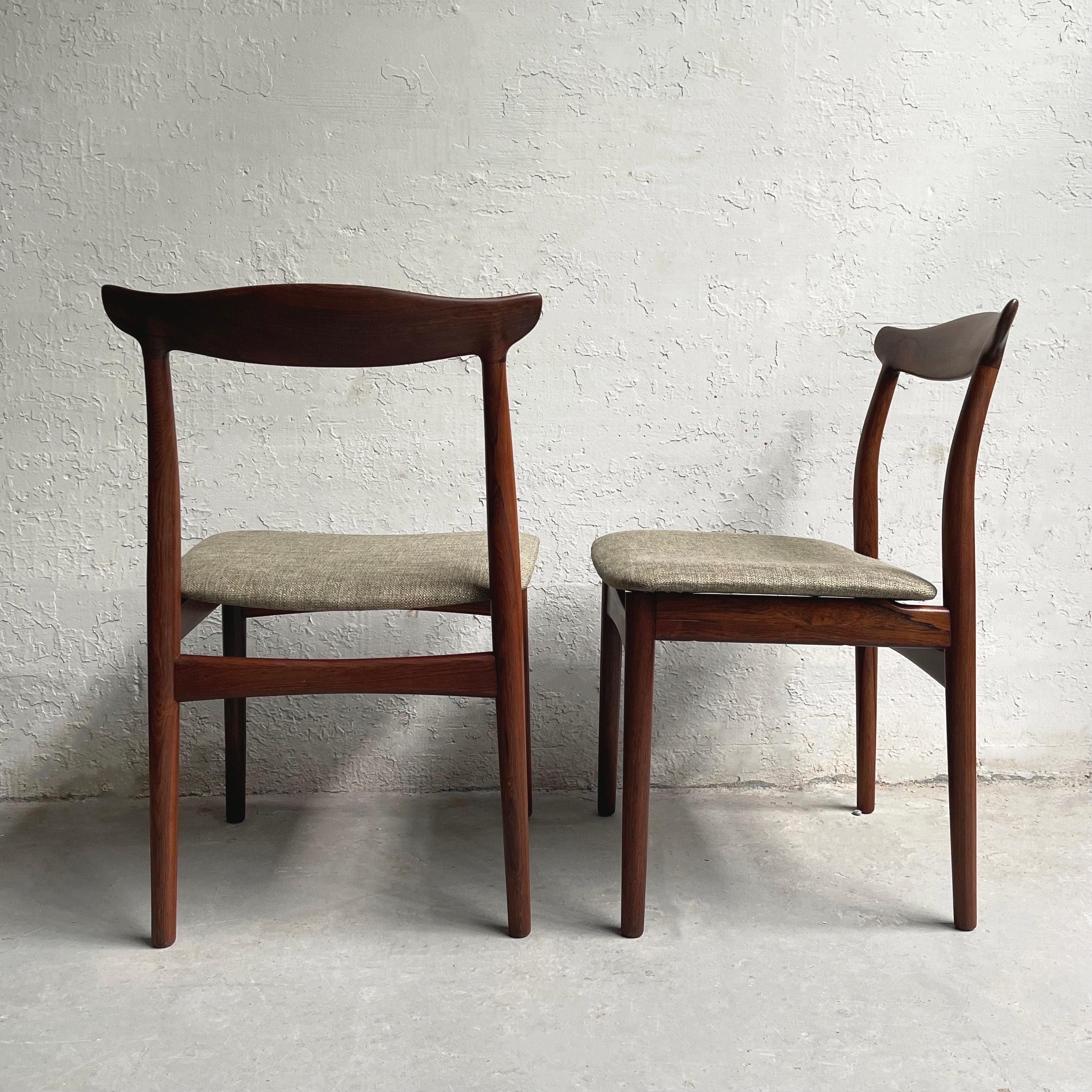 Eric Wørts Model 112 Rosewood Cow Horn Chairs For Sale 2