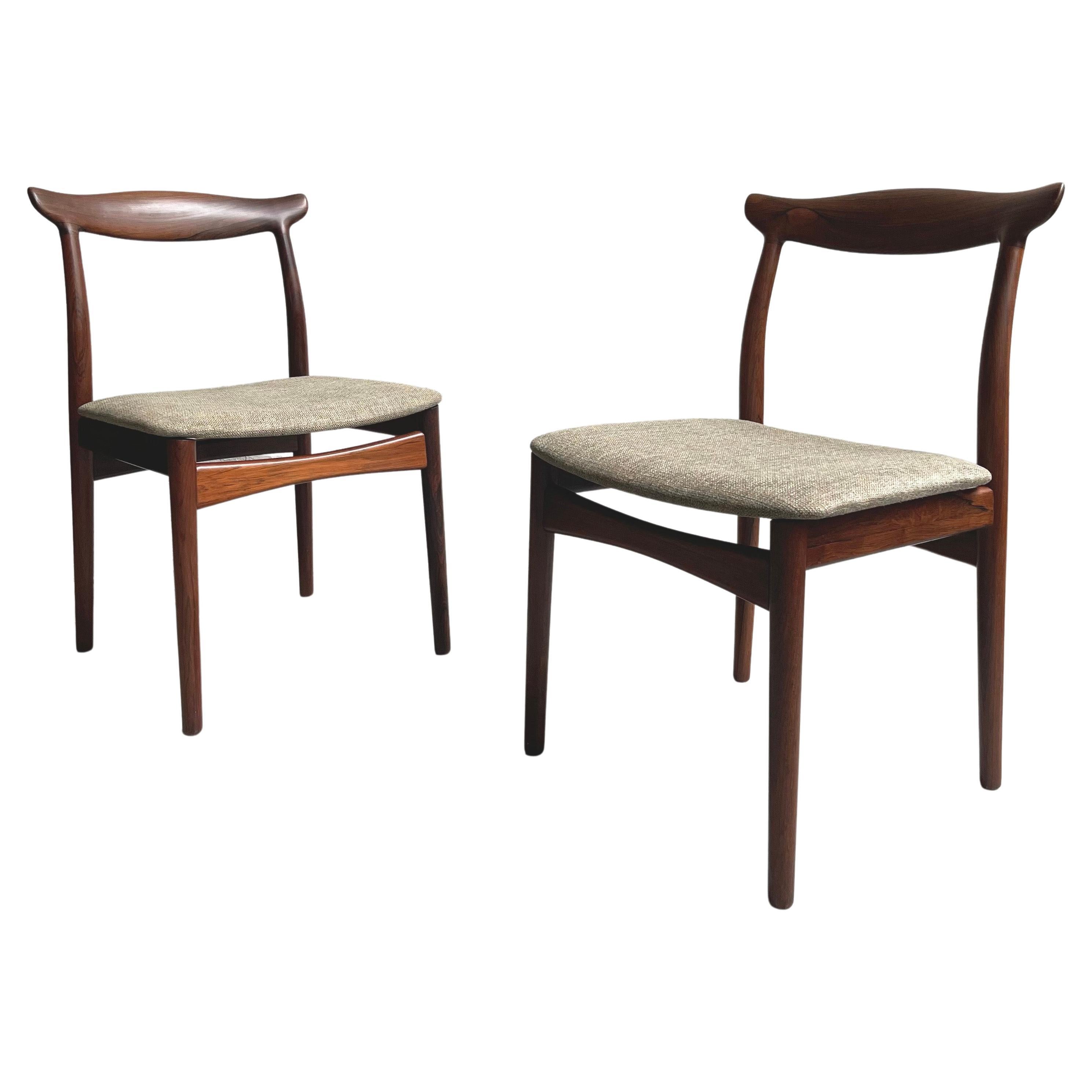 Eric Wørts Model 112 Rosewood Cow Horn Chairs For Sale