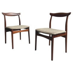 Vintage Eric Wørts Model 112 Rosewood Cow Horn Chairs