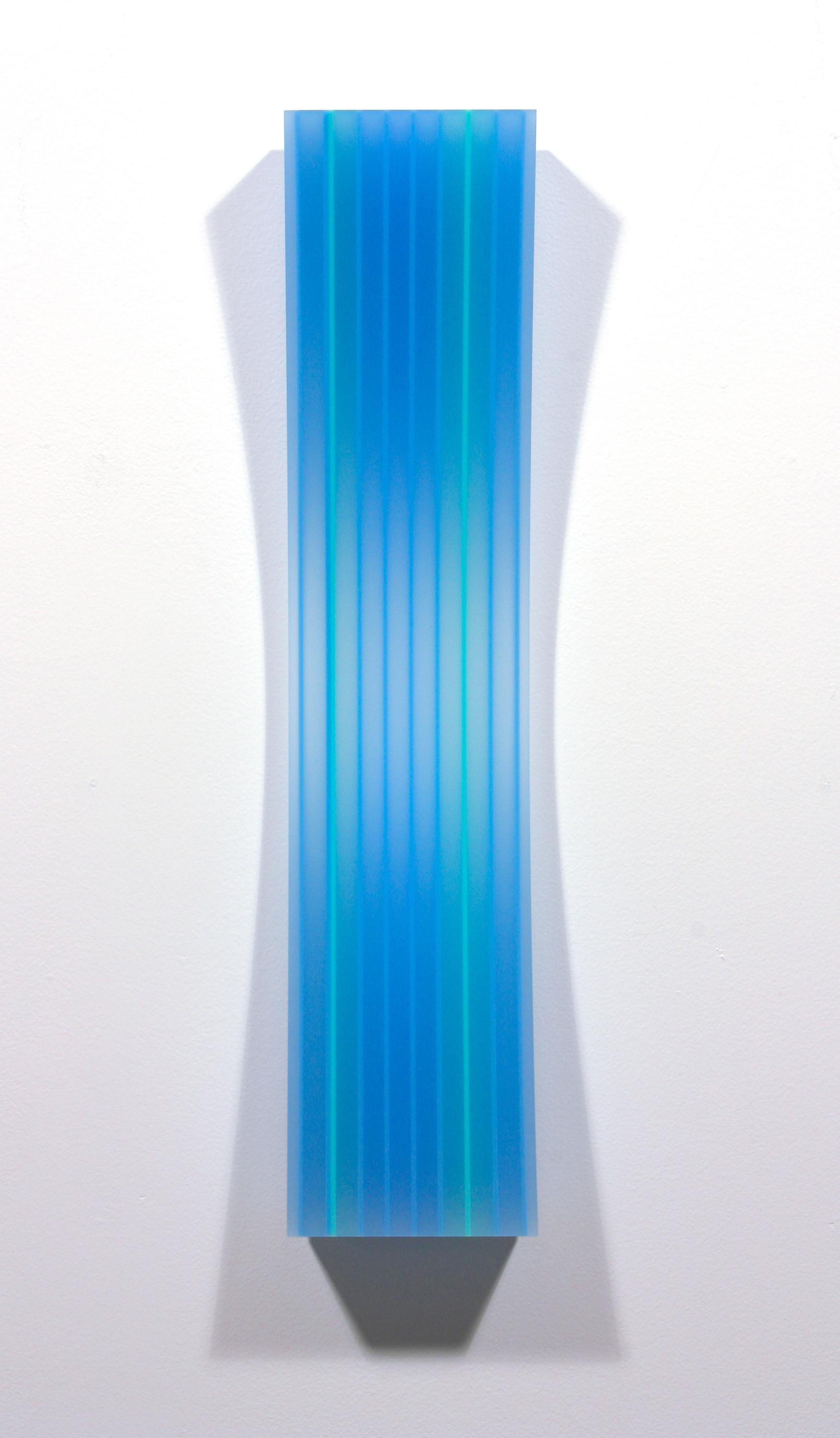 Eric Zammitt Abstract Sculpture - BLUEGREEN 2 AQUA Concave