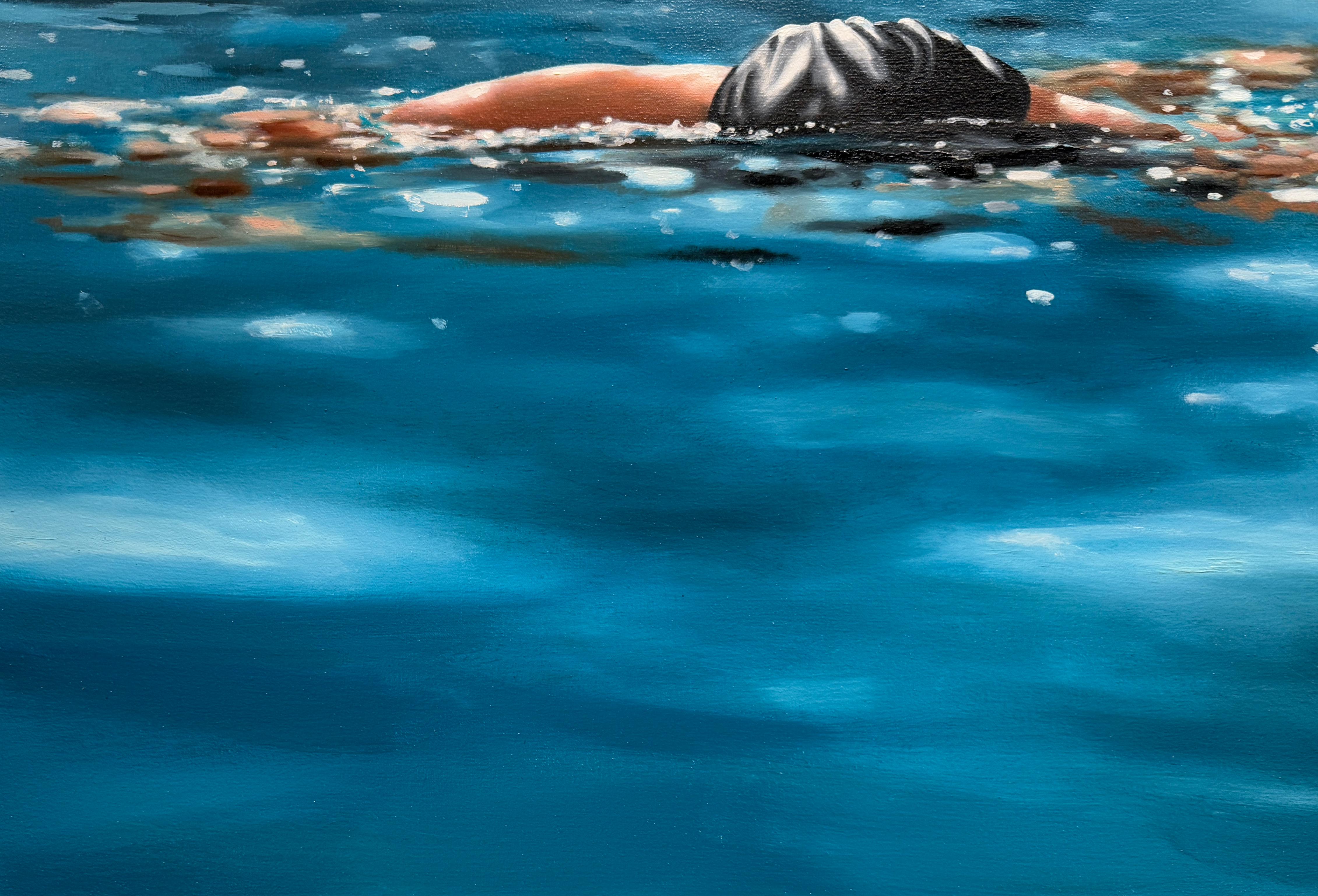 A BLENDING INTO - Realism / Figurative / Swimmer For Sale 2