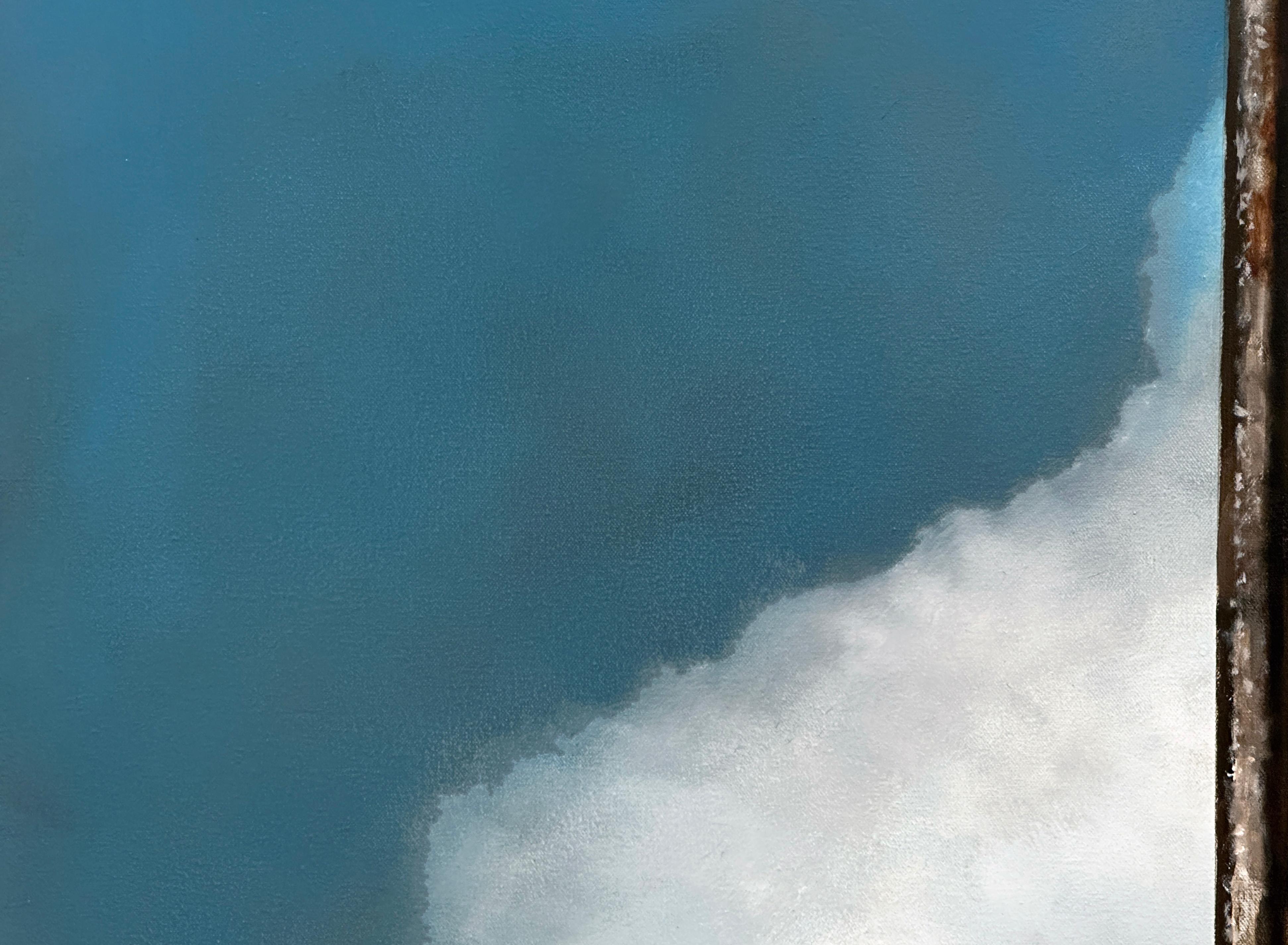 ABOVE IT ALL - Realismo contemporaneo / Figura maschile di nuotatore / Scala Viaggio nel cielo in vendita 3