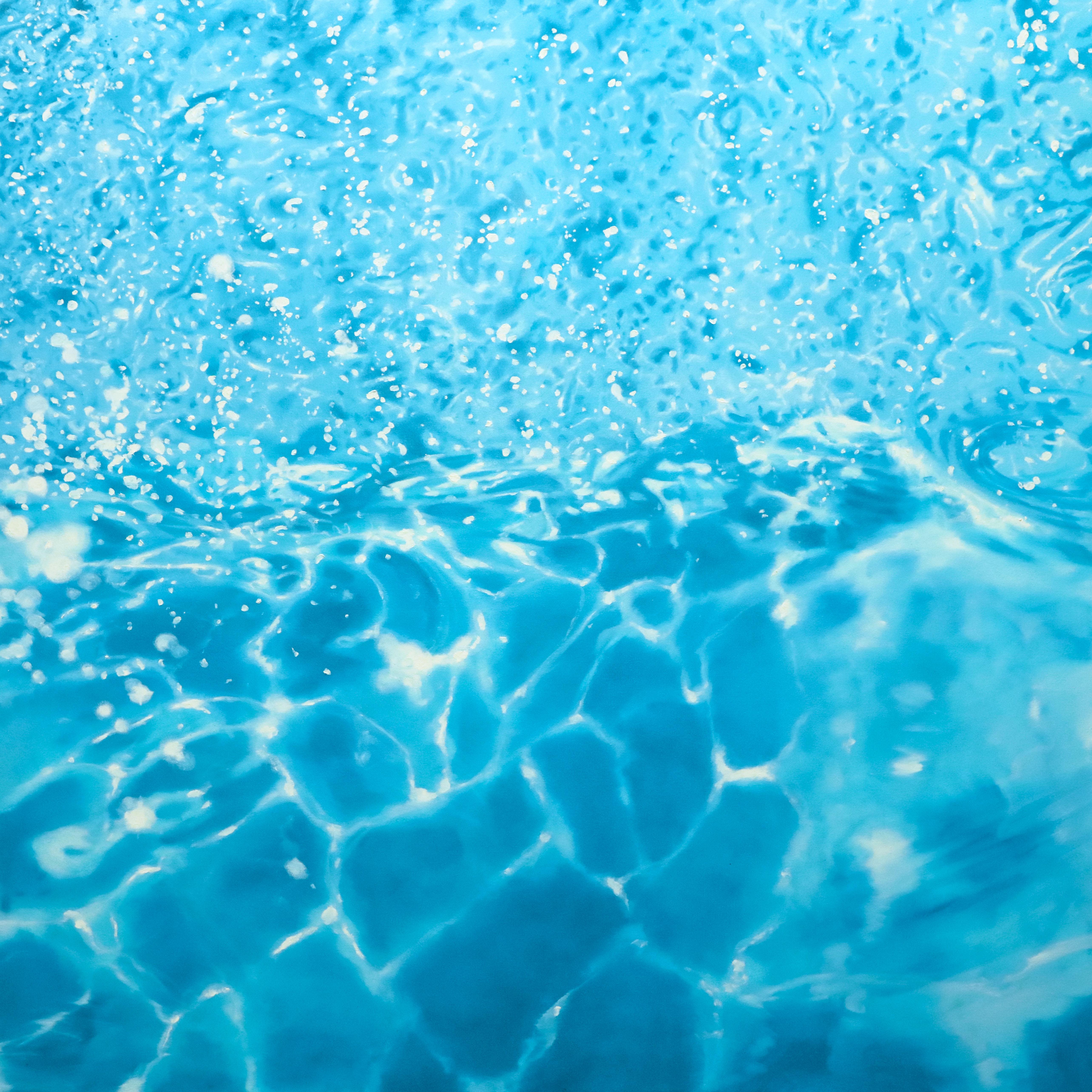 Still-Life Painting di Eric Zener - BLUE RIPPLE - Piscina / Realismo / Paesaggio acquatico / Astratto / Luce
