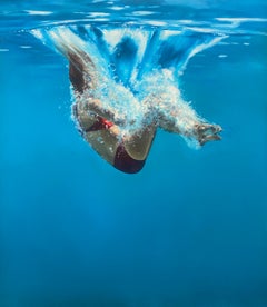 ENVELOP - Contemporary Figurative Realism / Swimmer / Diver / Water