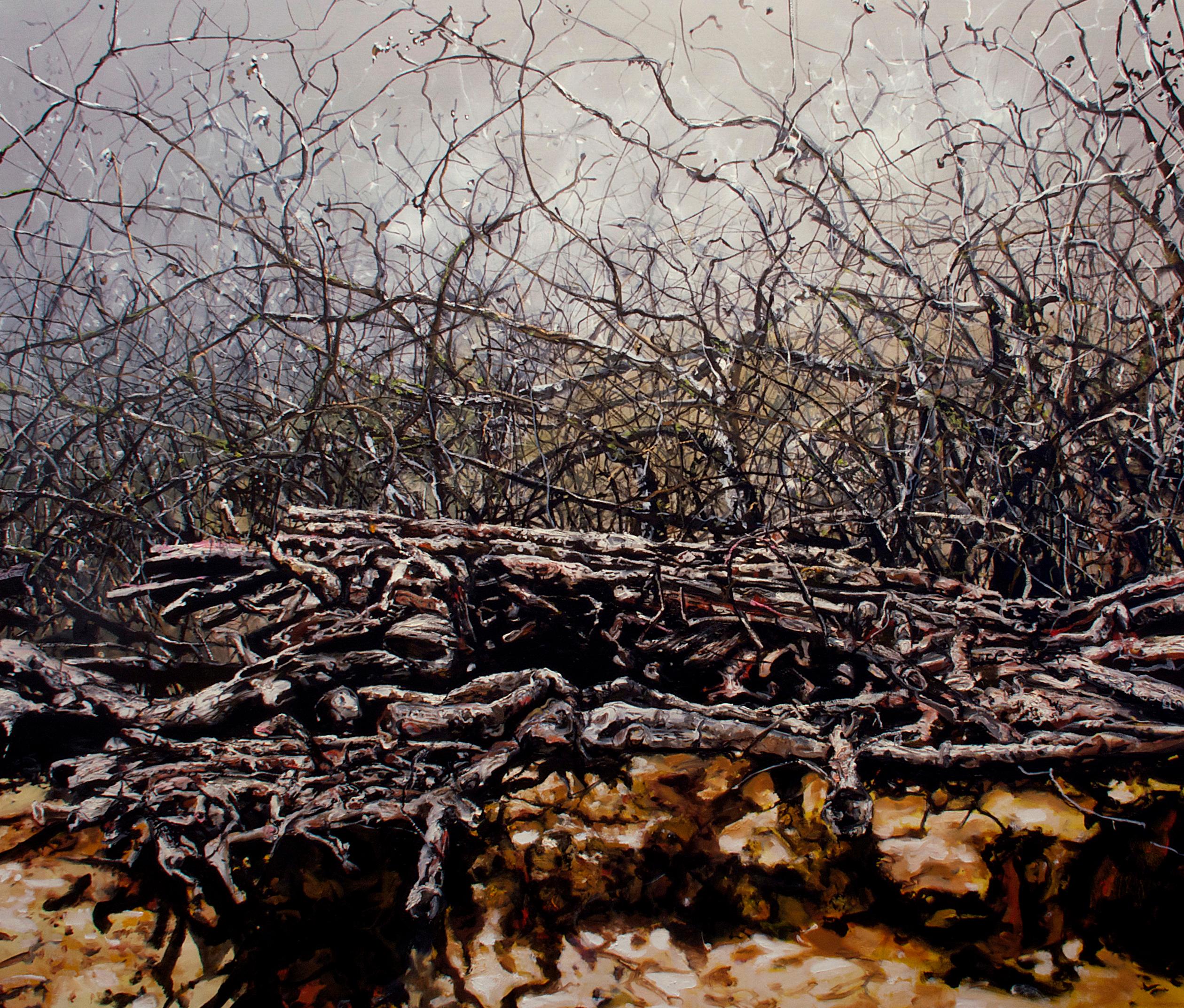Eric Zener Landscape Painting - "Gentle Surrender" Contemporary Realism / Landscape / Nature / Earth Tones