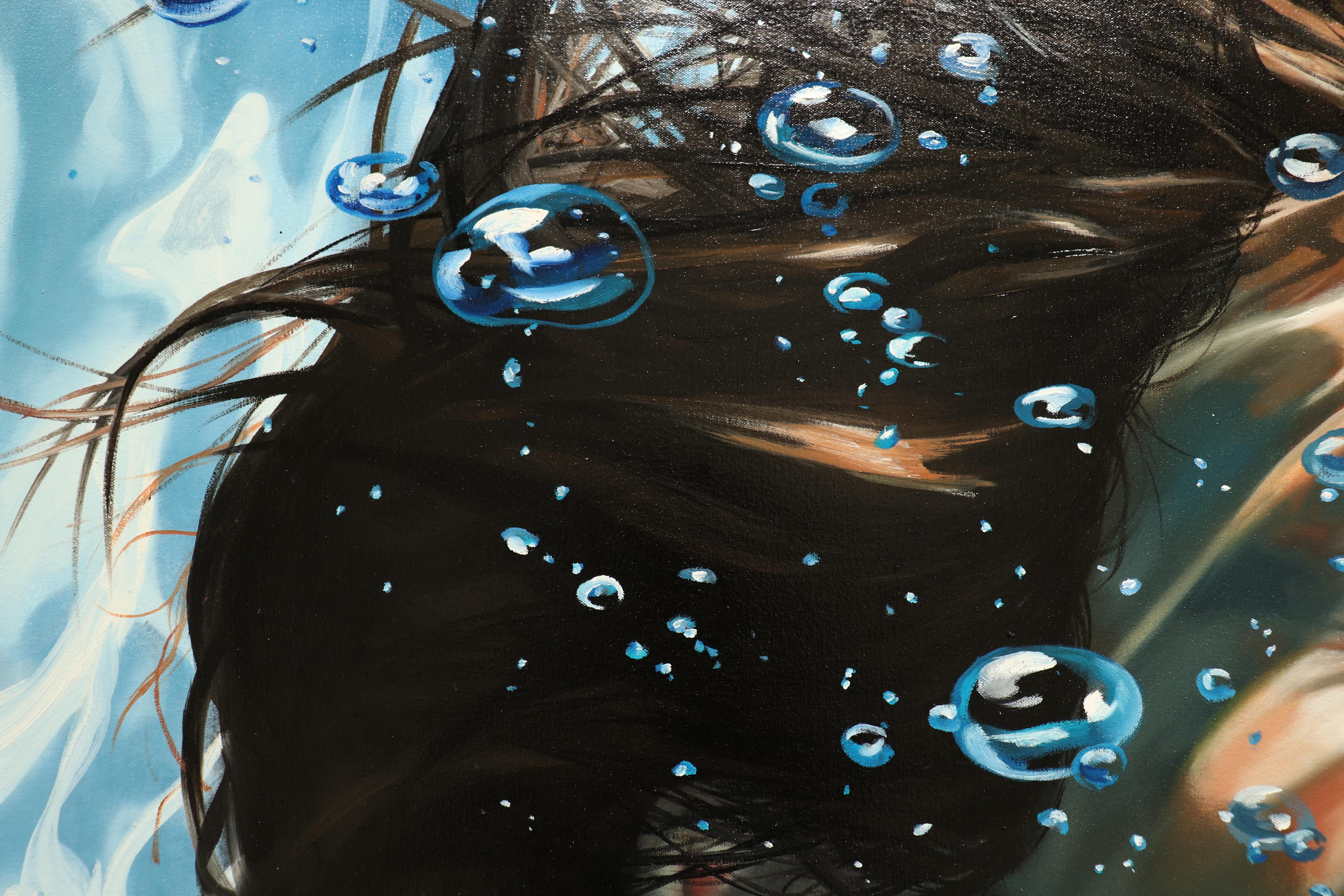 underwater portrait painting