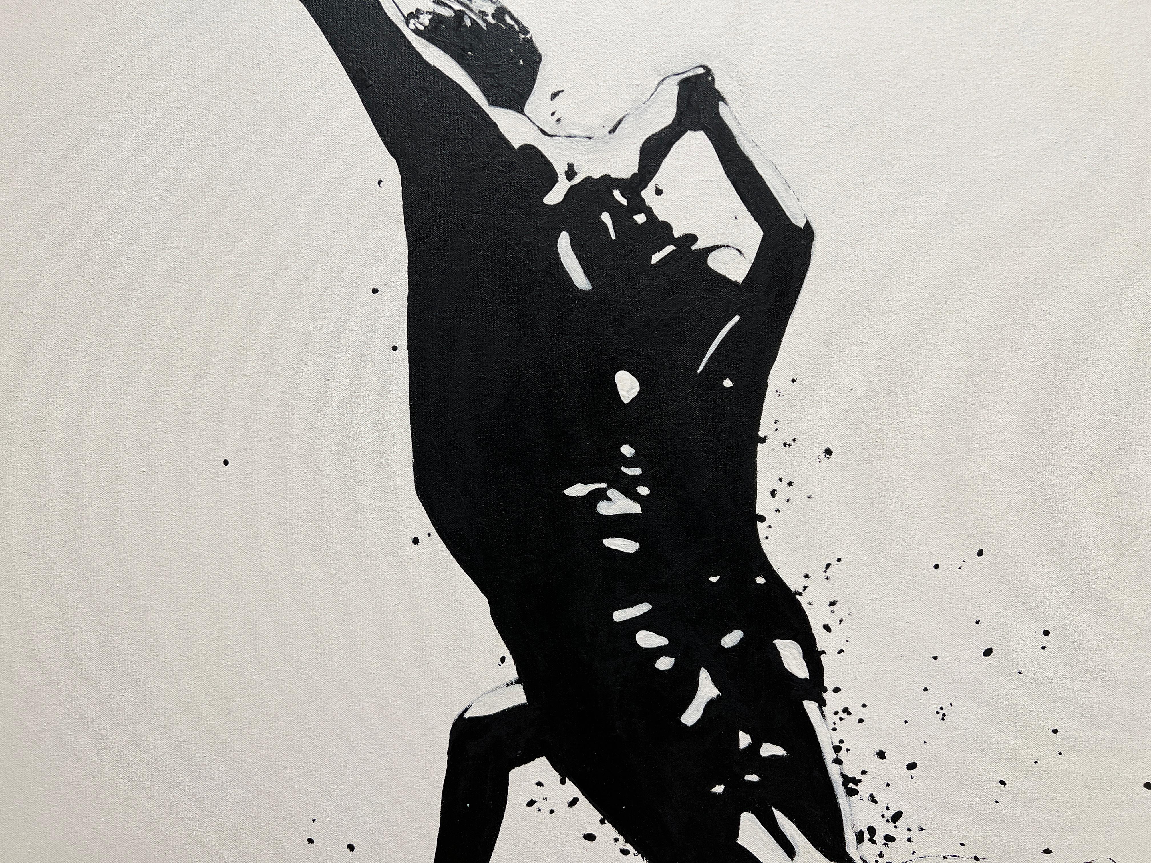 LAUNCHING - Contemporary Figurative Pop Art / Black and White Silhouette 1