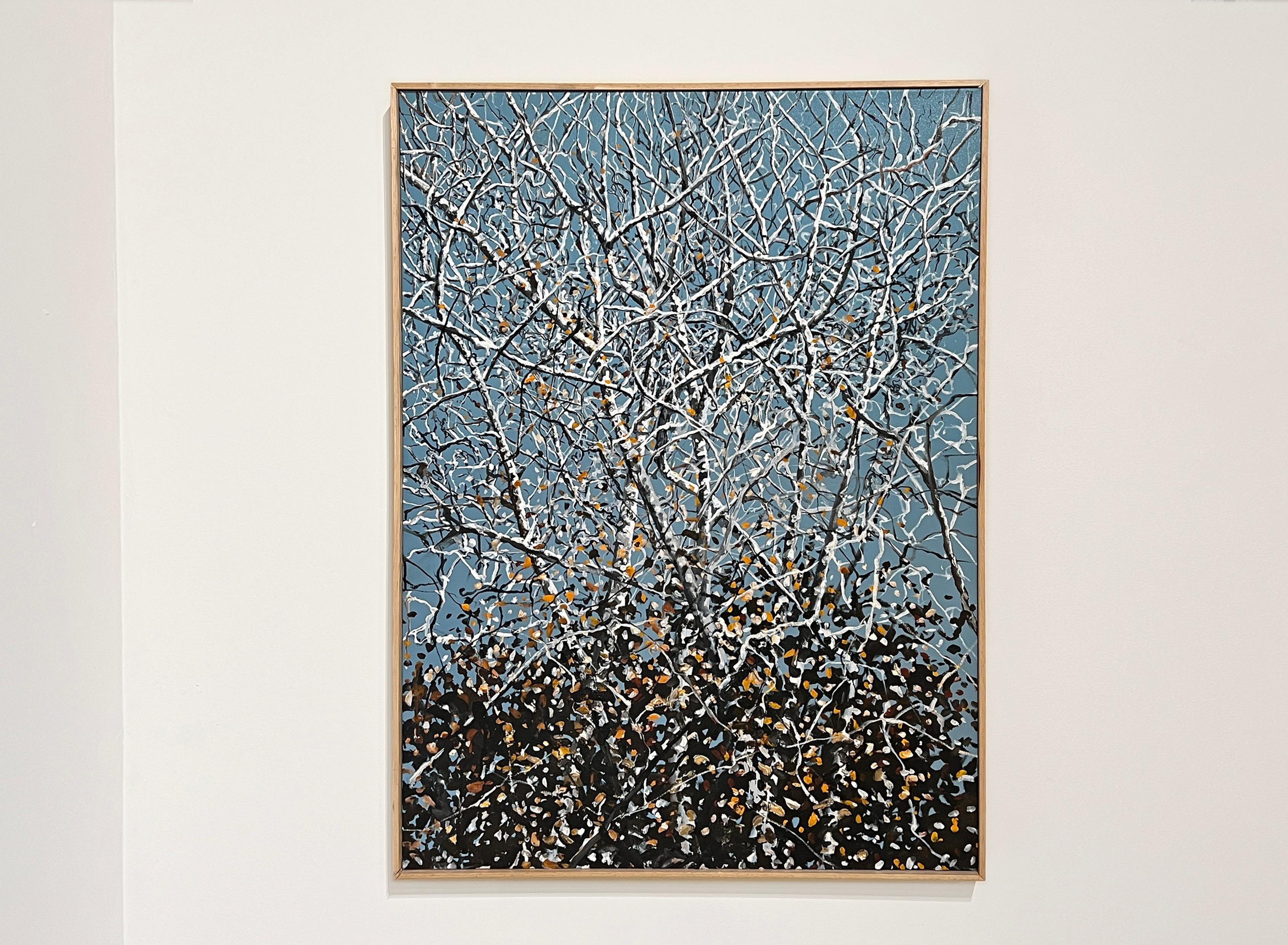 PATHWAYS - Paesaggio astratto / Branch e alberi / Blu e marrone - Painting di Eric Zener