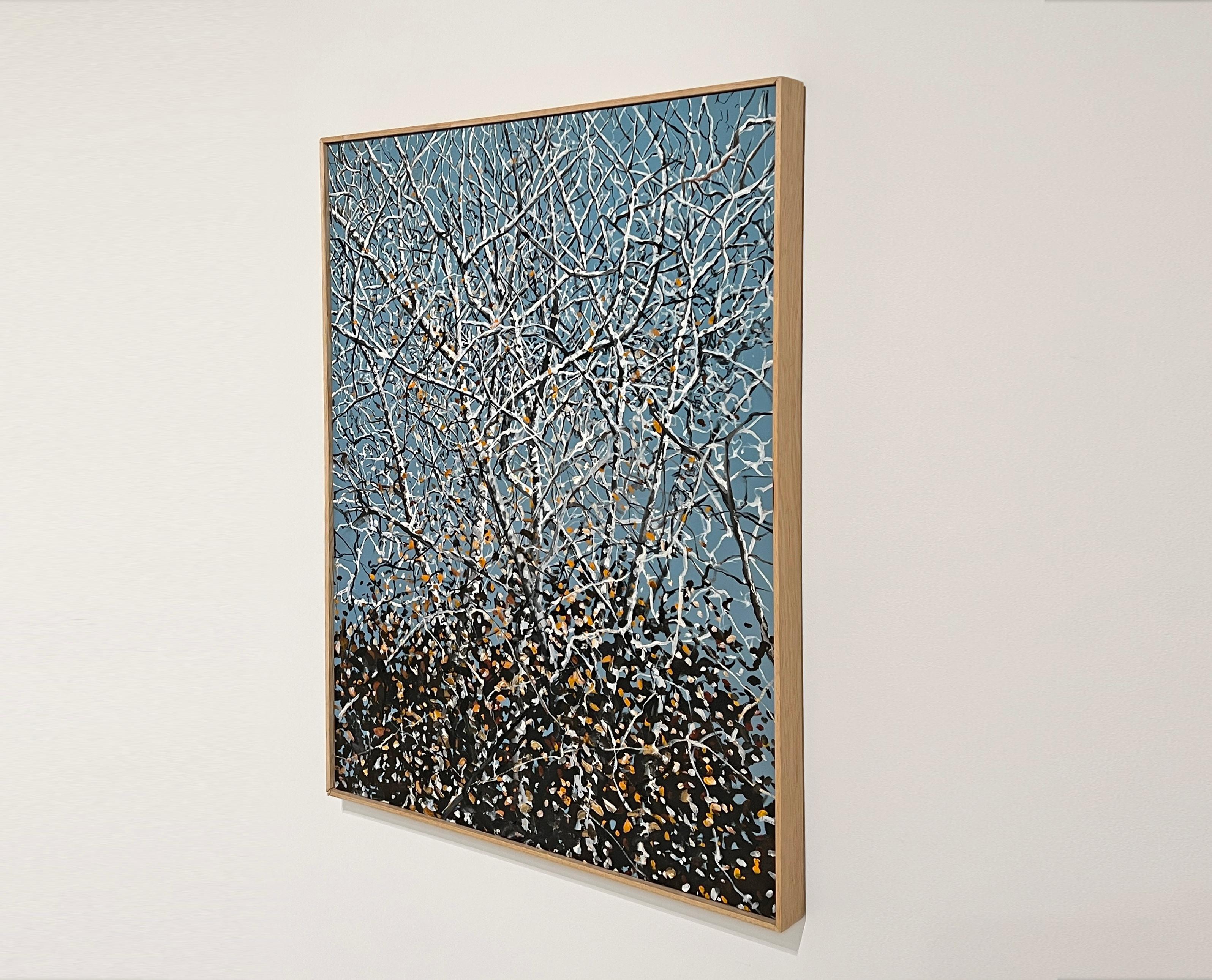 PATHWAYS - Paesaggio astratto / Branch e alberi / Blu e marrone - Painting Contemporaneo di Eric Zener