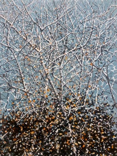 PATHWAYS - Paysage abstrait / Branches et arbre / Bleu et Brown