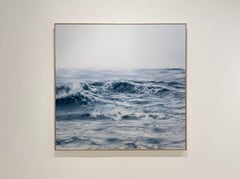 Shifting Tides Ölgemälde, Zeitgenössische Meereslandschaft, gerahmt, 2025