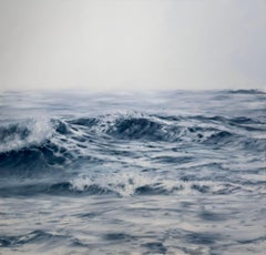 Shifting Tides Ölgemälde, Zeitgenössische Meereslandschaft, gerahmt, 2025