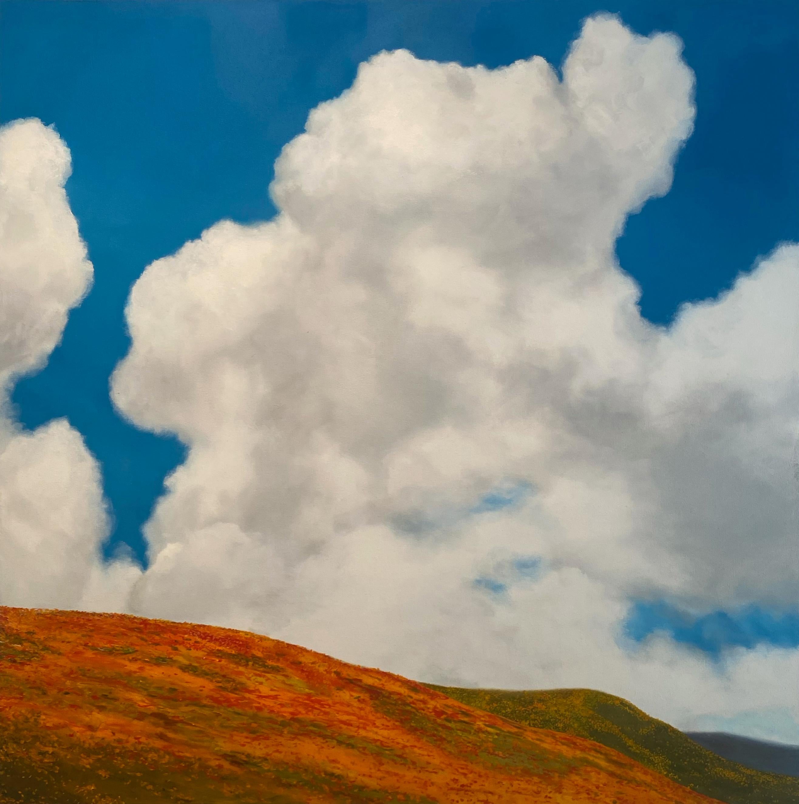 Eric Zener Landscape Painting - SUPERBLOOM - Contemporary Landscape / Poppies / Clouds