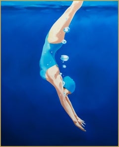THE DIVE - Contemporary Figurative Pop Art / Beach Swimmer