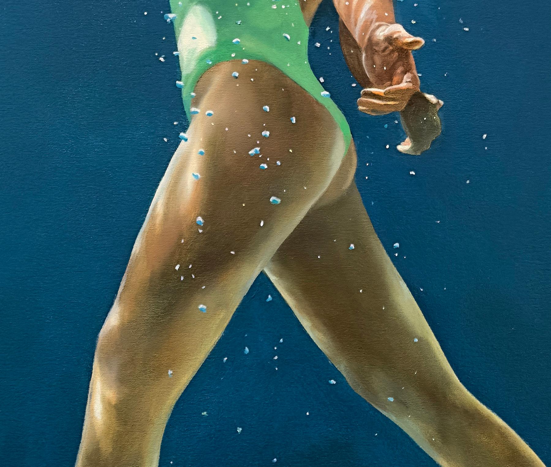 WATER DANCE - Contemporary Realism / Figurative / Swimmer / Blue 2