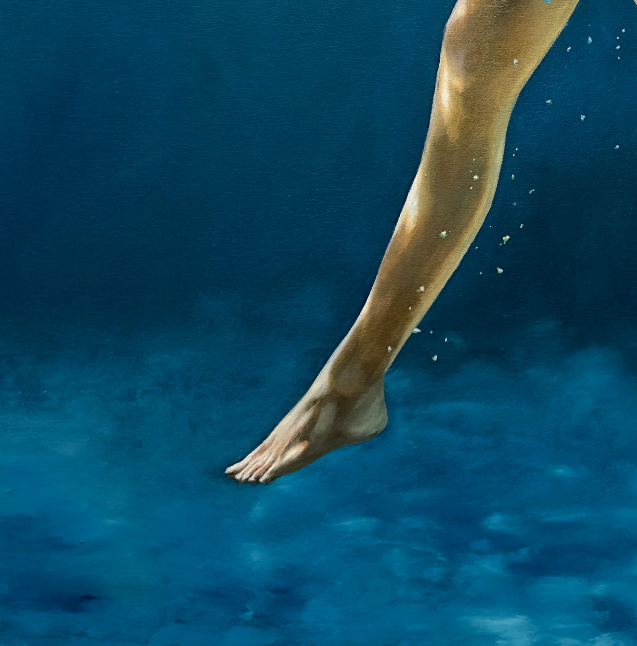WATER DANCE - Contemporary Realism / Figurative / Swimmer / Blue 3