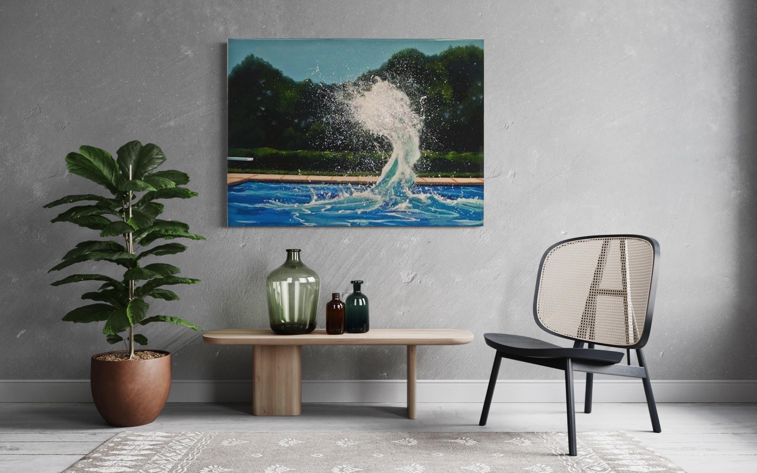 Blauer Himmel / Wellen / Pool / Sommer / Fototransparenz / Fotorealistisch – Photograph von Eric Zener