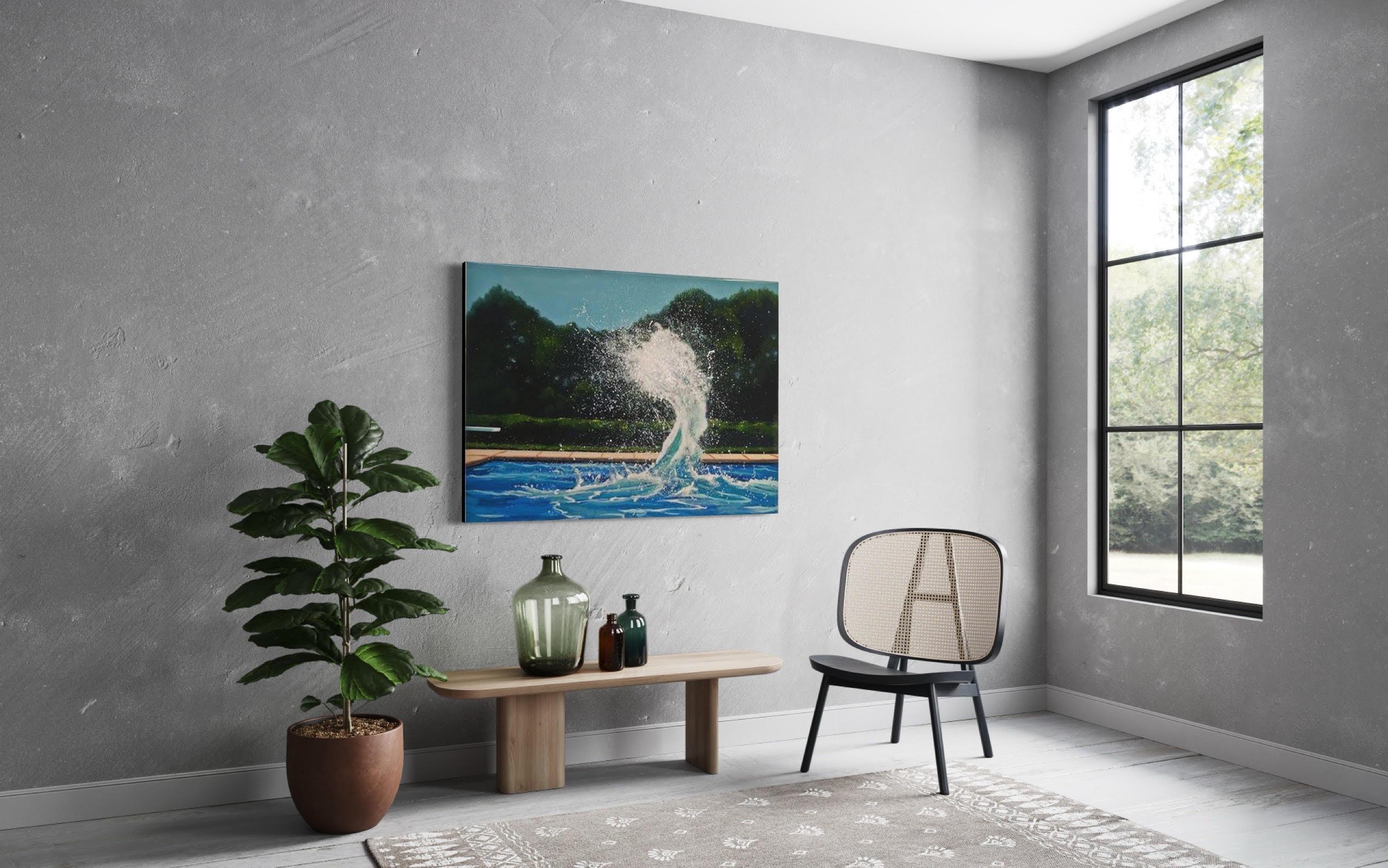 Blauer Himmel / Wellen / Pool / Sommer / Fototransparenz / Fotorealistisch (Fotorealismus), Photograph, von Eric Zener