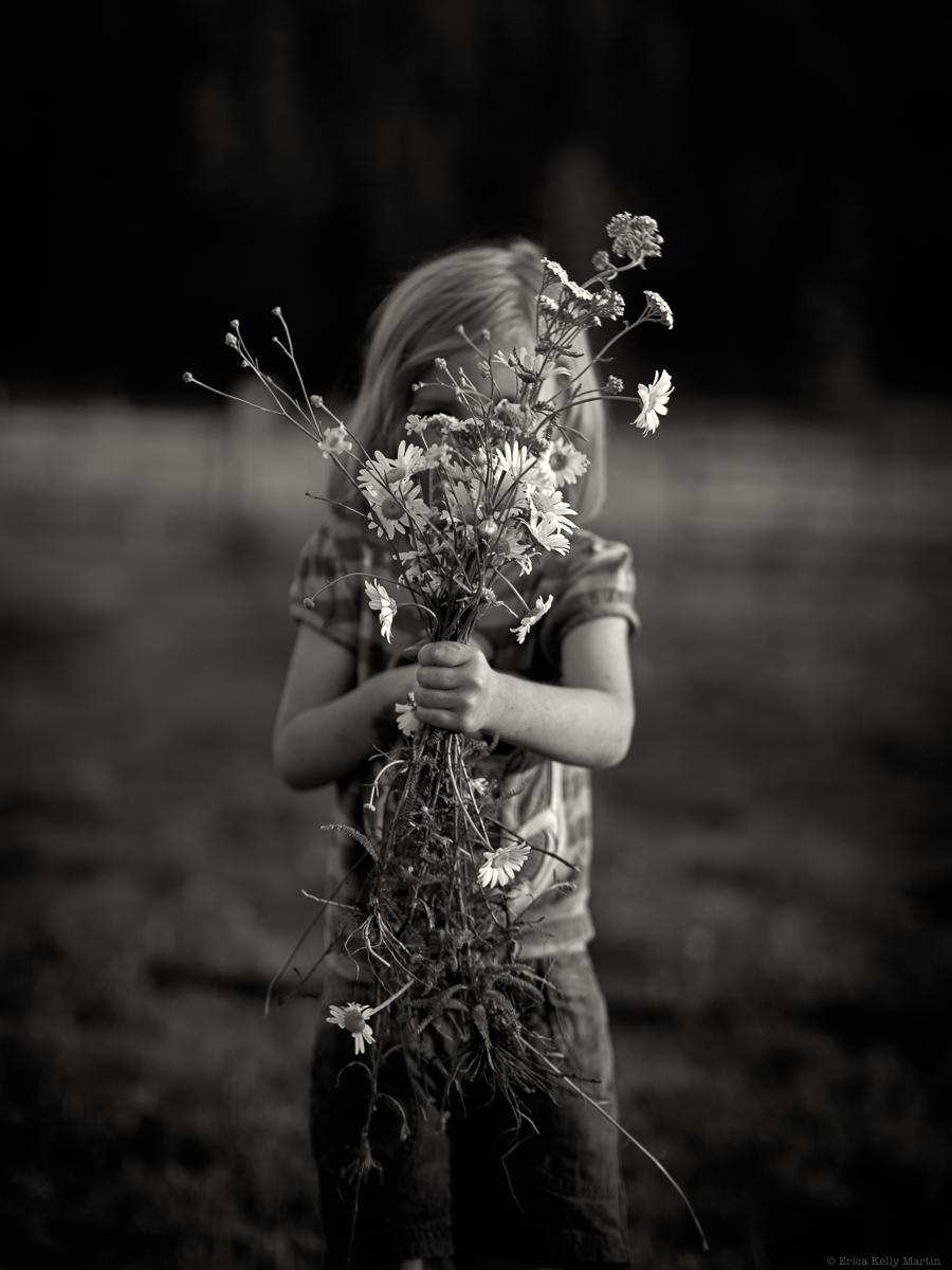 Erica Kelly Martin Black and White Photograph - Untitled (from the series A Bee in the Rose)