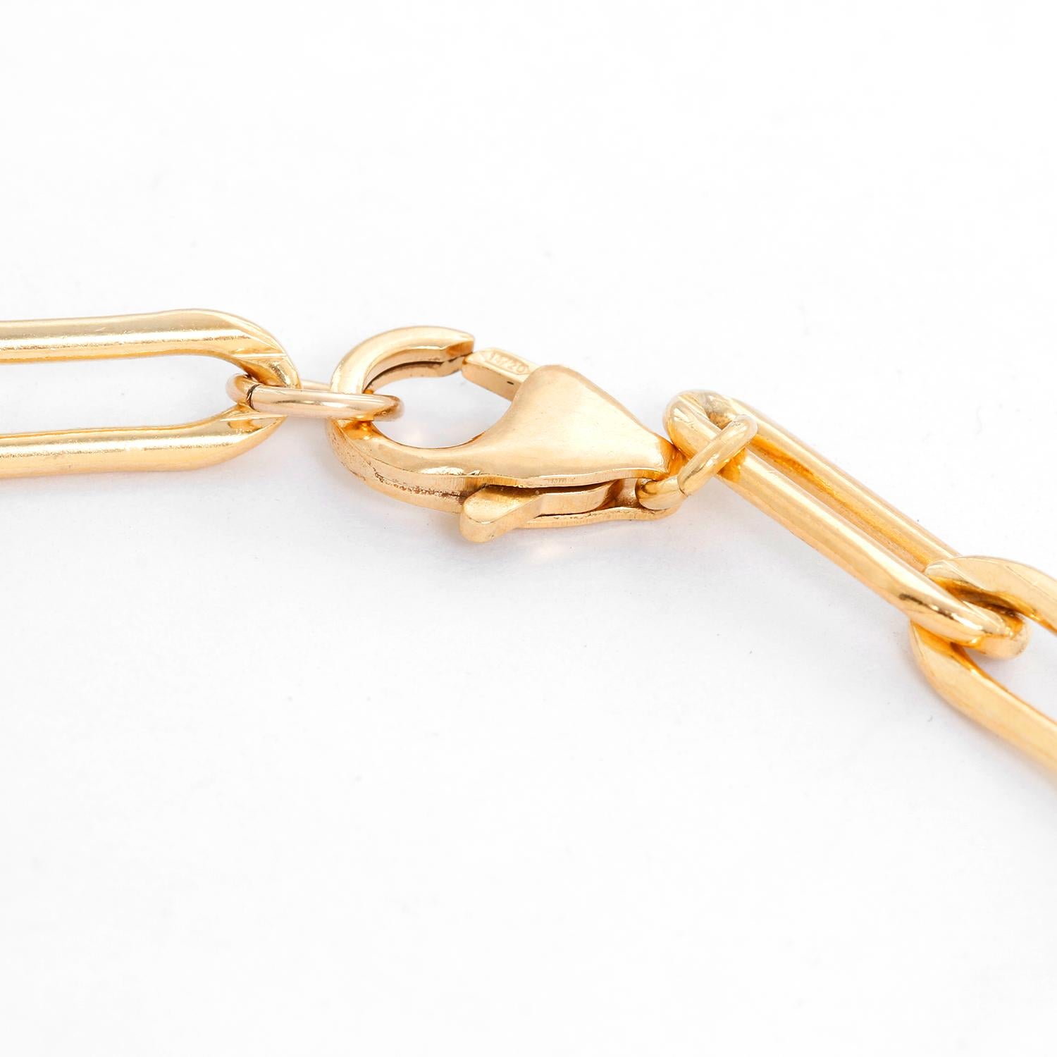 Erica Kleiman Gold Filled Paper Clip Chain Bracelet In New Condition In Dallas, TX