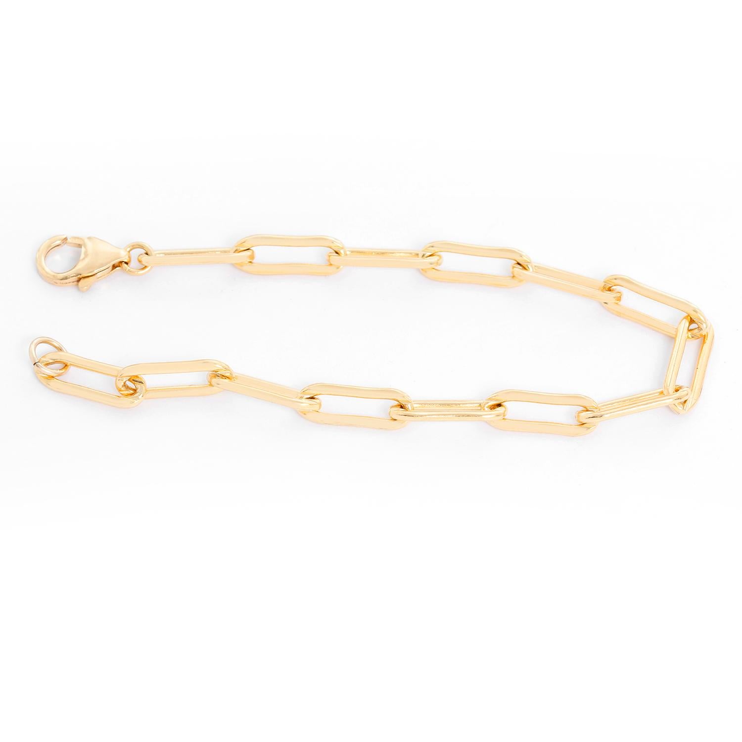 Women's Erica Kleiman Gold Filled Paper Clip Chain Bracelet