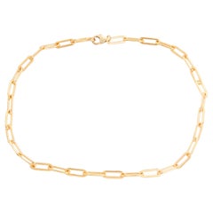 Erica Kleiman Gold Filled Paper Clip Chain Necklace