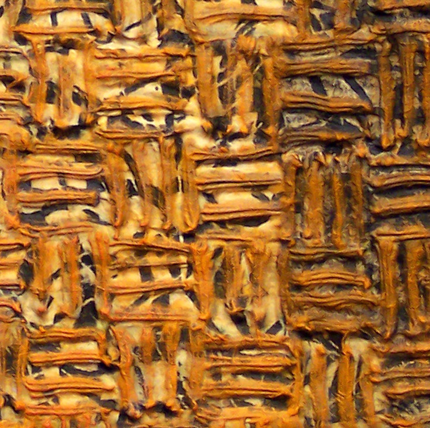 Tabby Dividido : Obra de arte en técnica mixta - Mixed Media Art Abstracto de Erica Licea-Kane