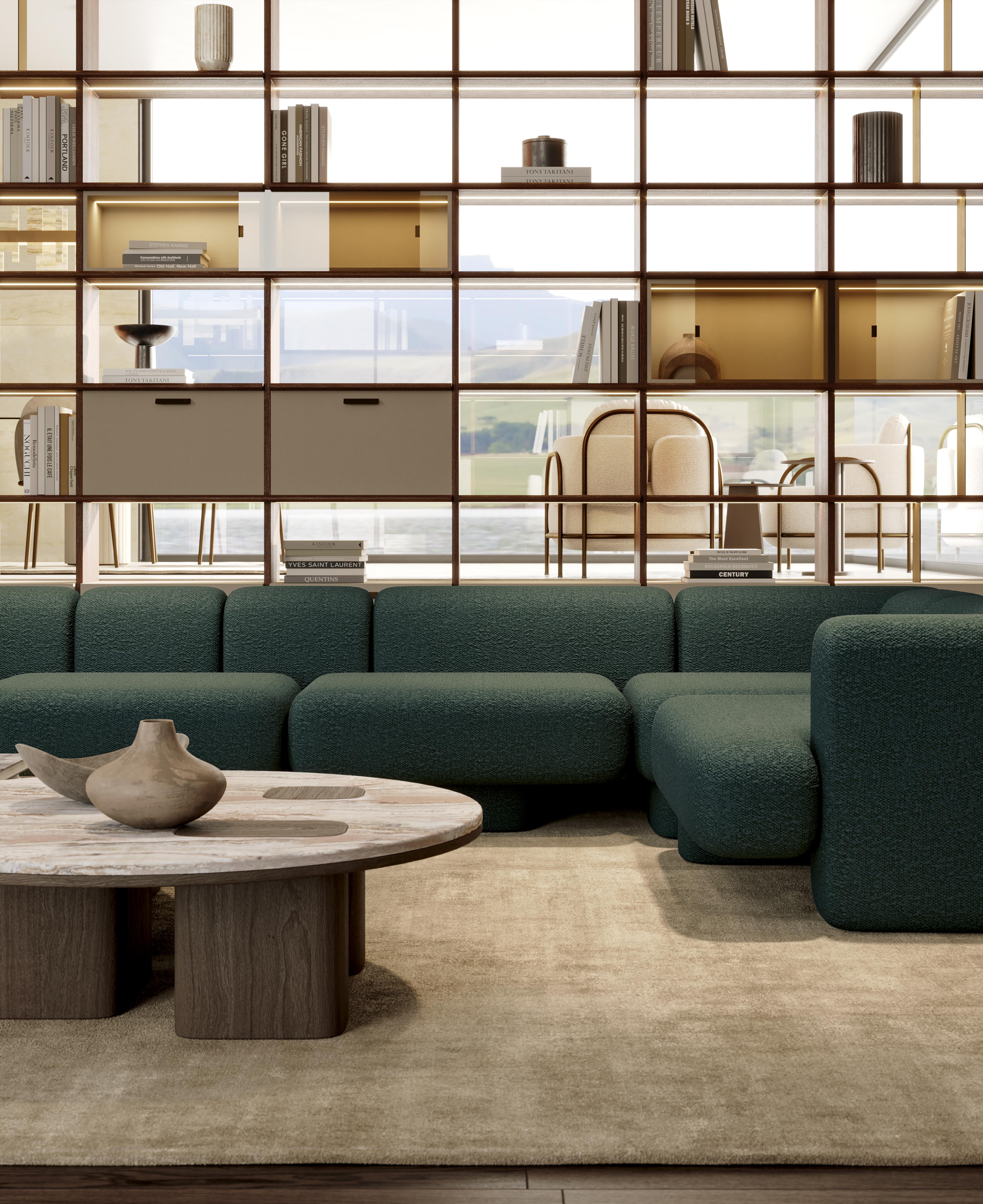 Contemporary Erice Xl Carpanese Home Italia Rectangular Coffee Table Modern 21st Century For Sale