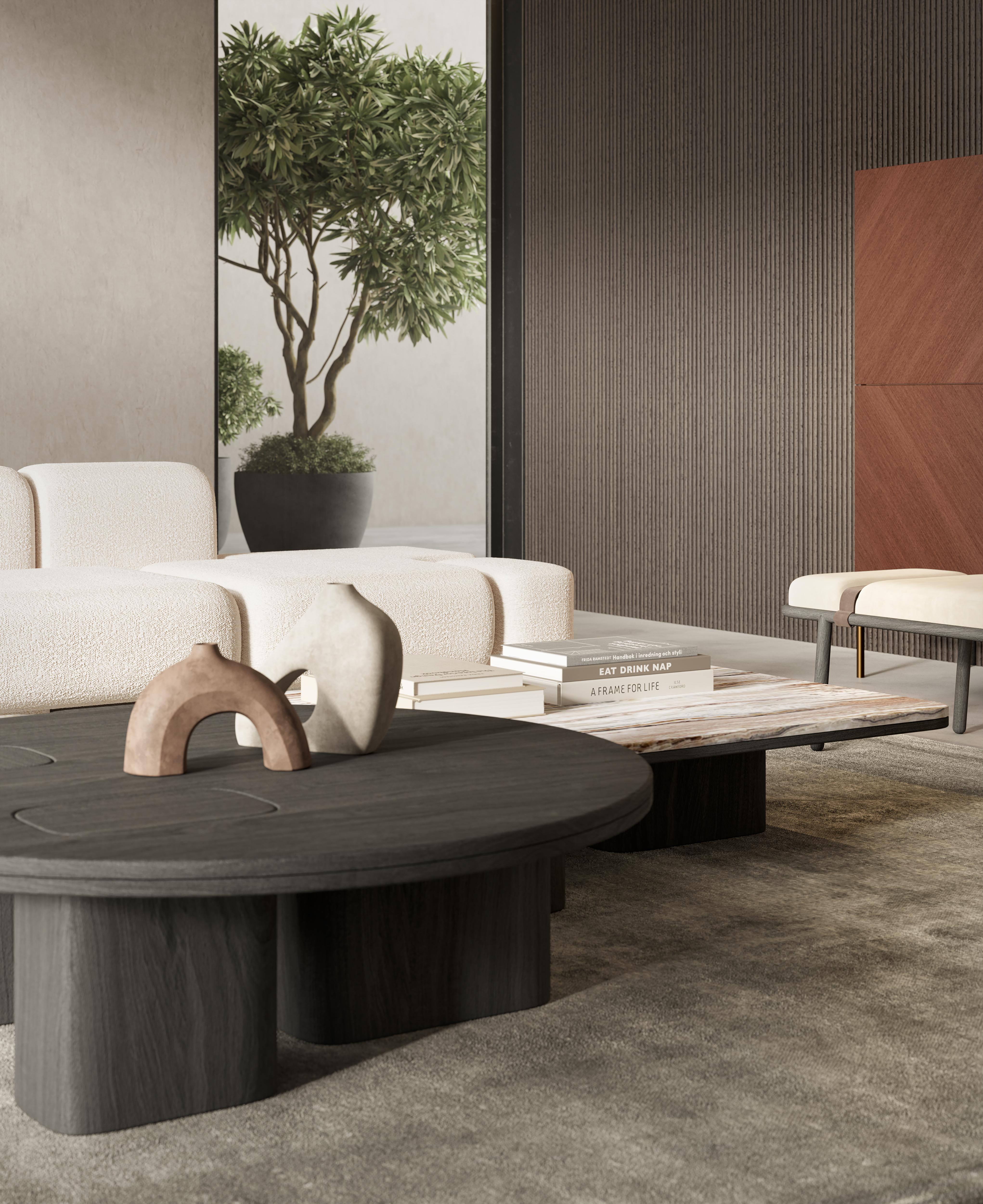 Erice Xl Carpanese Home Italia Rectangular Coffee Table Modern 21st Century For Sale 2