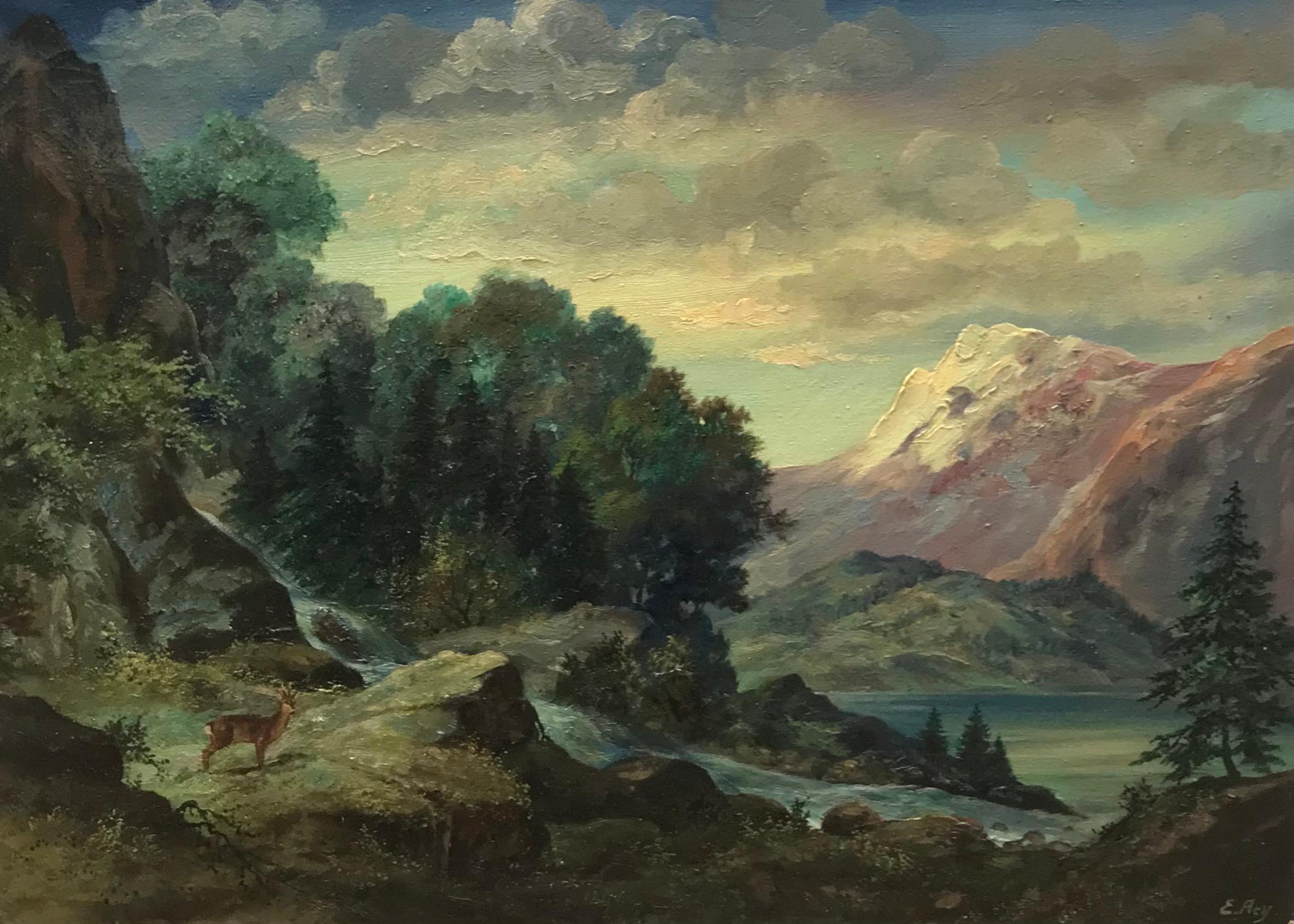 Erich Aey Landscape Painting - Mountainous landscape