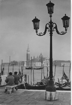 Andres: Venice - Gondolas with people, Italy, 1955