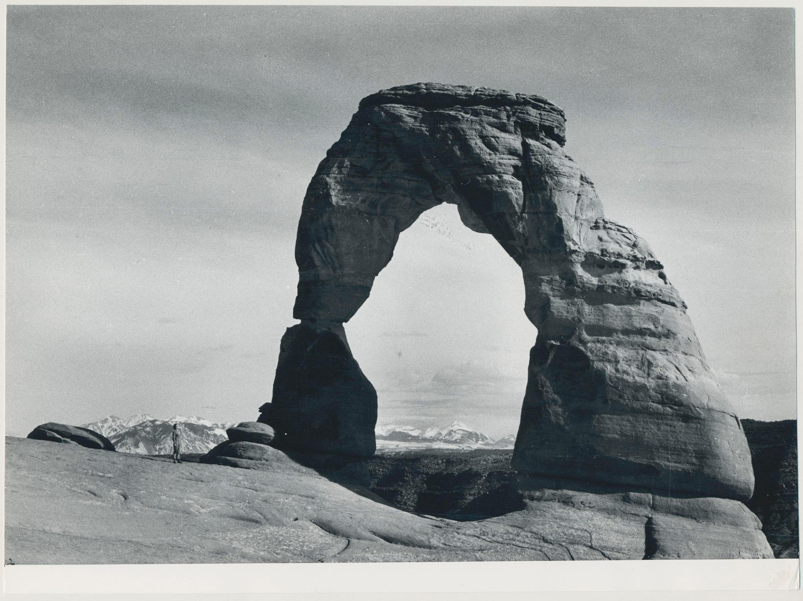 Arches Nationalpark, Utah, noir et blanc, États-Unis, années 1960, 17,3 x 23,3 cm