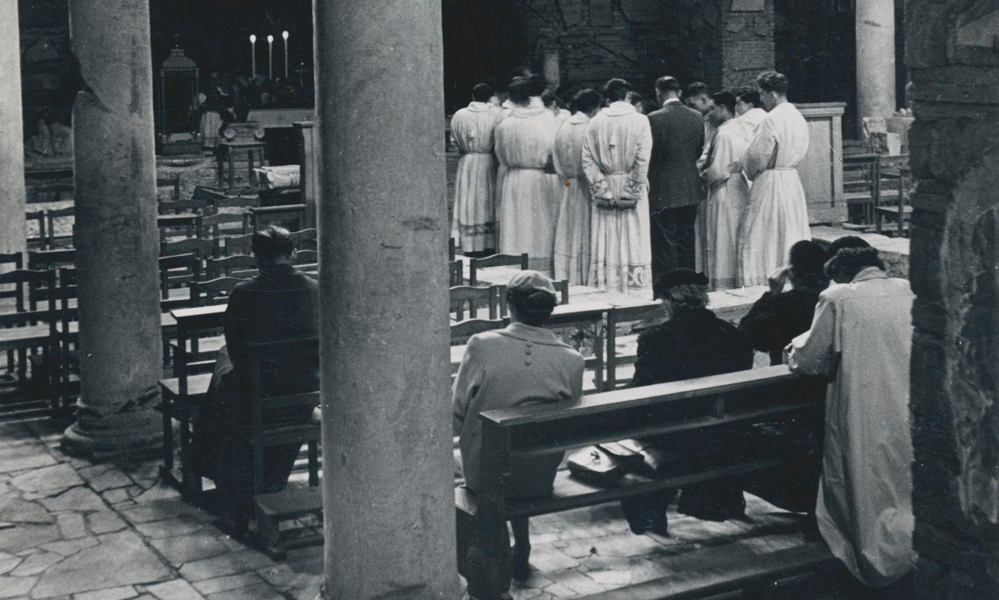 Basilica, Venezia, Chiesa, Bianco e nero, Italia 1950, 23, 1 x 17 cm - Photograph di Erich Andres