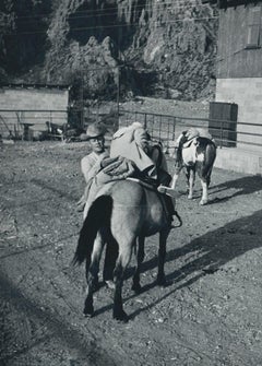 Cowboys, Riding, Texas, Black and White Photography, USA, 1960s, 17, 1 x 23, 2 cm