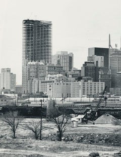 Dallas Skyline, Schwarz-Weiß-Fotografie, USA 1960s, 16, 2 x 23, 6 cm