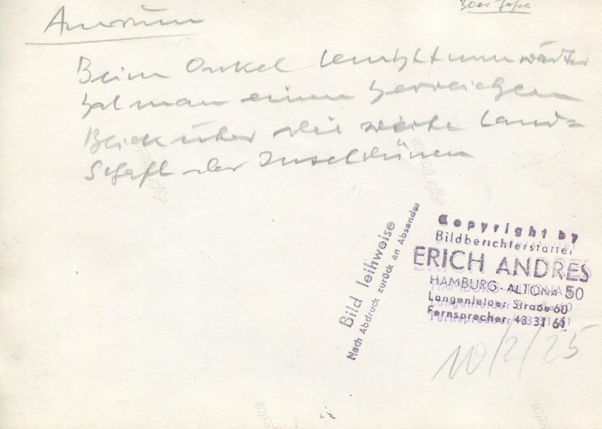 Erich Andres, Amrum, Allemagne, 1938, 17, 5 x 12, 4 cm en vente 2
