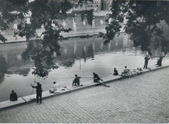 Pescatori sulla Senna, Parigi, Francia 1950, 12, 2 X 16, 7 cm