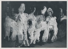 Vintage Moulin Rouge; Dancing; Black and White; Paris, 1950s, 17, 6 x 12, 7 cm