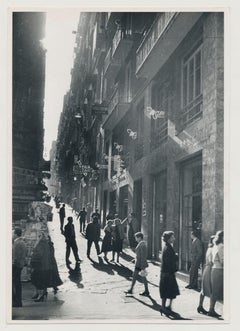 Naples - People on the street, Italy 1950s