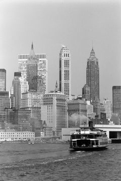 New York City Skyline and Ferry, 1960s