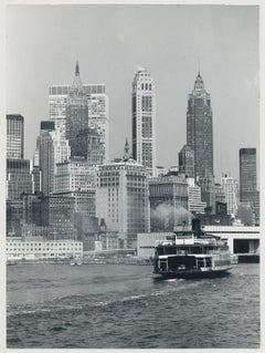 New York City, Wasserfront, Schwarz und Weiß, USA 1960er Jahre, 23, 4 x 17, 3 cm