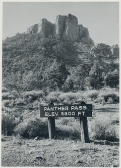 Retro Panther Pass, Texas, Black and White Photography, USA, ca. 1960s, 23, 3 x 16, 5 cm