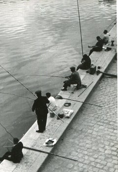 París, Sena, Fisher por la mañana, 1955