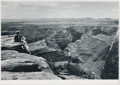 Vintage Person, Canyon, Utah, Black and White Photography, USA, 1960s, 16, 6 x 23, 4 cm